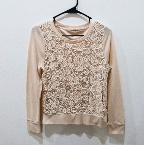 Merona Sweaters - Merona Lace Front Sweater